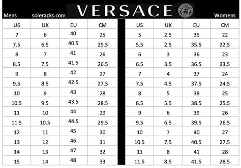 versace women's shoe size chart|how do versace shoes fit.